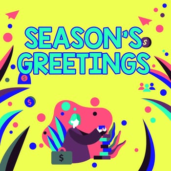 Handwriting text Season's Greetings, Business idea Used as an expression of goodwill during festivities