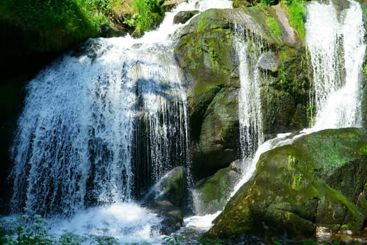 A natural spectacle of a special kind in the Black Forest,the highest waterfalls Germany in Triberg