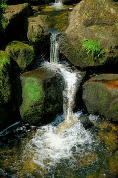 A natural spectacle of a special kind in the Black Forest,the highest waterfalls Germany in Triberg