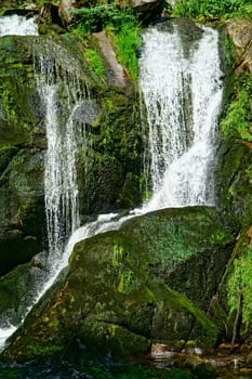 A natural spectacle of a special kind in the Black Forest,the highest waterfalls Germany in Triberg