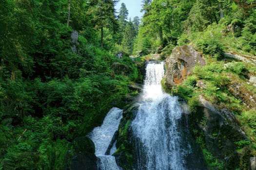 A natural spectacle of a special kind in the Black Forest,the highest waterfalls Germany in Triberg