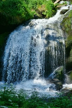 A natural spectacle of a special kind in the Black Forest,the highest waterfalls Germany in Triberg