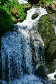 A natural spectacle of a special kind in the Black Forest,the highest waterfalls Germany in Triberg