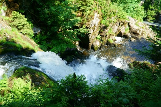 A natural spectacle of a special kind in the Black Forest,the highest waterfalls Germany in Triberg