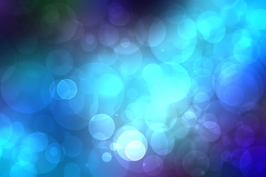 Abstract gradient of light blue turquoise dark blue white background texture with glowing circular bokeh lights. Beautiful colorful spring or summer backdrop.