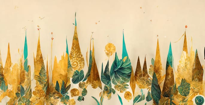 Modern Art nouveau abstract Background. Generative Artificial Intelligence ai illustration.