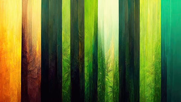 Generated Artificial stripes in green as abstract background