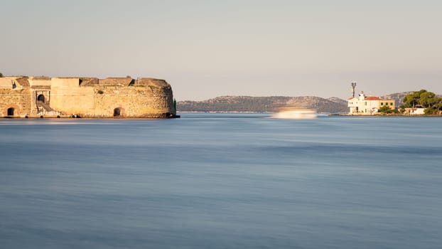 Lighthouse at Sveti Ante channel in Sibenik, Croatia
