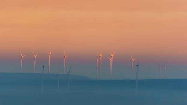 Wind Turbines at Sunset