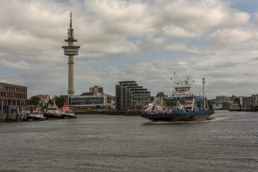 the 106 meter high Bremerhaven Radar Tower