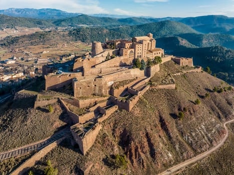 Cardona castle is a famous medieval castle in Catalonia. side view