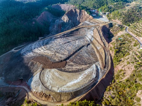 Piles of salt. Extraction and transportation of raw salt. Cardona,  province of Barcelona Spain