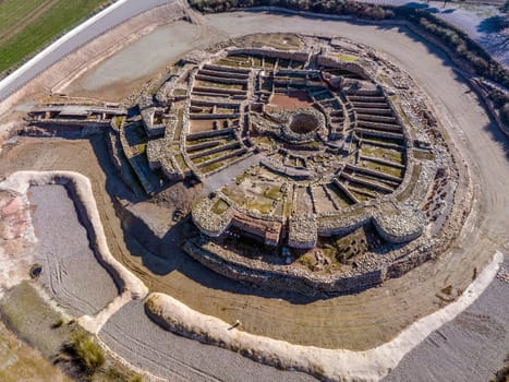 Vilars Fortress in Arbeca, Lleida Spain Iberian settlement 775 BC-300 BC, with a floodable moat 15 meters wide and four meters deep surrounding the castle.