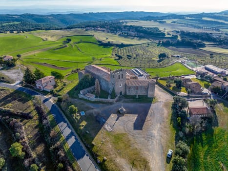 The monastery of Santa Maria de Serrateix, a former Benedictine abbey located near Viver and Serrateix, in the Catalan region of Bergada. Catalonia Spain