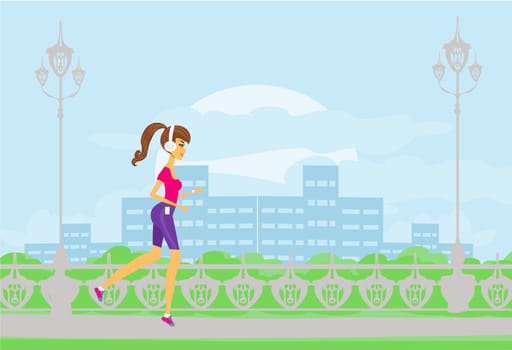 Jogging Girl in the Park