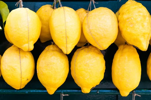Group of lemons. Concept of natural food, health, freshness