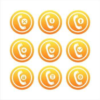 set of 9 phone signs