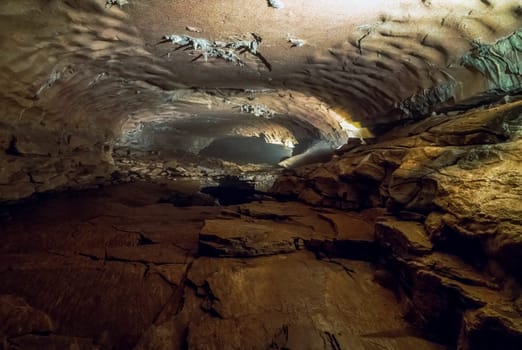 Cascade cave in Carter Caves State Park in Kentucky