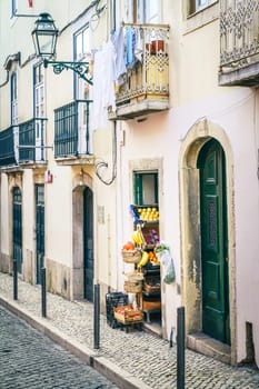 Small produce shop in Lisbon city center