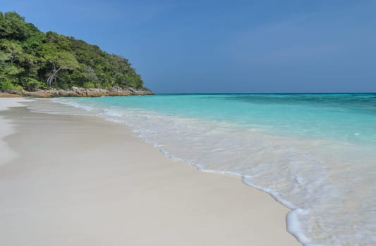 Beautiful white sand beach of Koh Tachai, Similan National Park, Thailand