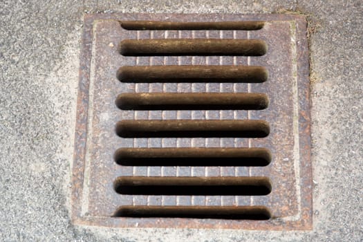 Swedish Manhole cover close up.