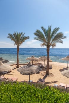 The beach at the luxury hotel, Sharm el Sheikh, Egypt
