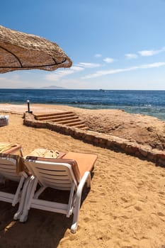 The beach at the luxury hotel, Sharm el Sheikh, Egypt