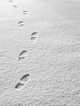 Footsteps in the snow