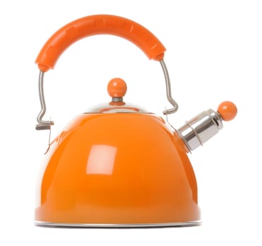 isolated orange kettle