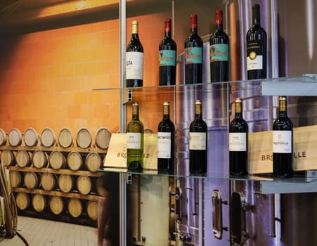 Cracow, Poland - November 17, 2022: International Wine Trade Fair ENOEXPO in Cracow. Producers of wine from all around the world meet the importers distributors and representatives.