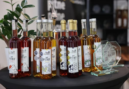 Cracow, Poland - November 17, 2022: International Wine Trade Fair ENOEXPO in Cracow. Producers of wine from all around the world meet the importers distributors and representatives.