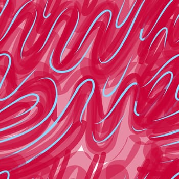 Abstract seamless pattern circles and lines. Ragged magenta lines. Fashion trendy pattern in graffiti style.