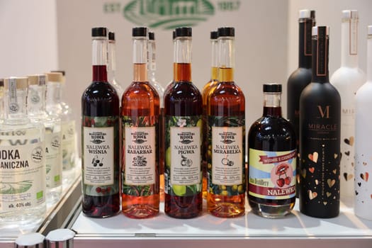 Cracow, Poland - November 17, 2022: International Wine Trade Fair ENOEXPO in Cracow. Producers of wine from all around the world meet the importers distributors and representatives.