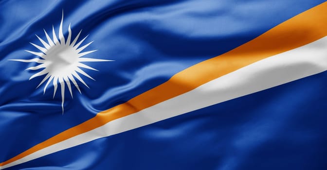Waving national flag of Marshall Islands