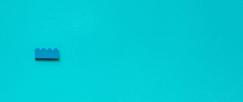Conceptual banner with constructions. Top view, flat lay. Copy space for text.