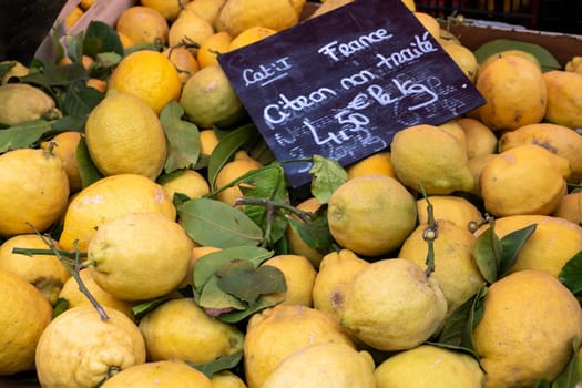 organic citrus on the french market place