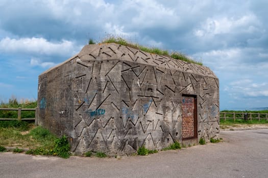 a Blockhaus atlantic wall bunker in Dieppe, Normandy, France