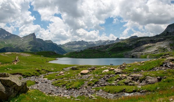 Ayous Lakes in Ossau Valley, Pyrenees National Park, Pyrenees in France.