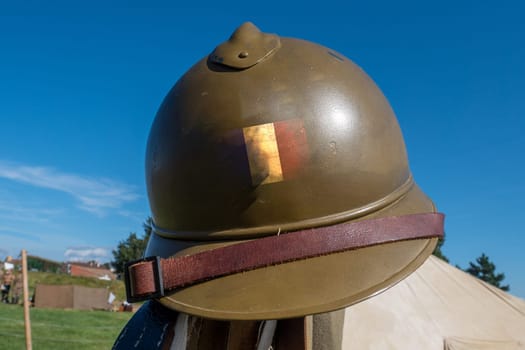 a World war two french military helmet