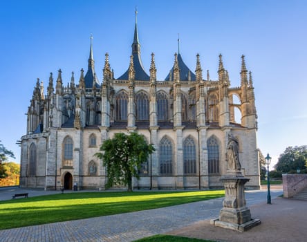 Famous Saint Barbara's Cathedral, Church, Czech: Chram svate Barbory, is a Roman Catholic church in Kutna Hora, Bohemia, UNESCO WORLD HERITAGE,Czech Republic, Europe
