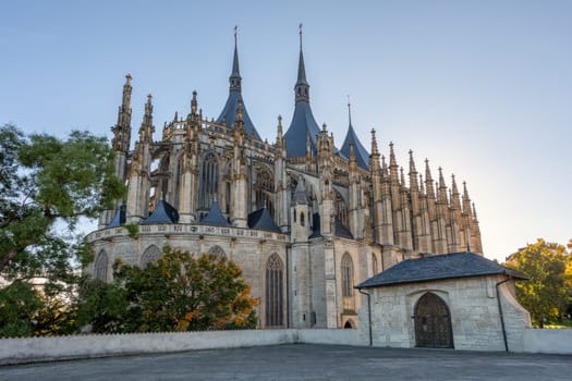 Famous Saint Barbara's Cathedral, Church, Czech: Chram svate Barbory, is a Roman Catholic church in Kutna Hora, Bohemia, UNESCO WORLD HERITAGE,Czech Republic, Europe