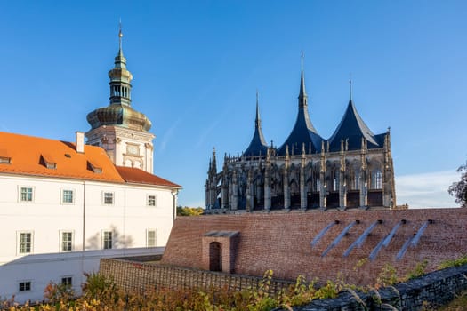 Famous Saint Barbara's Cathedral, Church, Czech: Chram svate Barbory, is a Roman Catholic church in Kutna Hora, Bohemia, UNESCO WORLD HERITAGE,Czech Republic, Europe