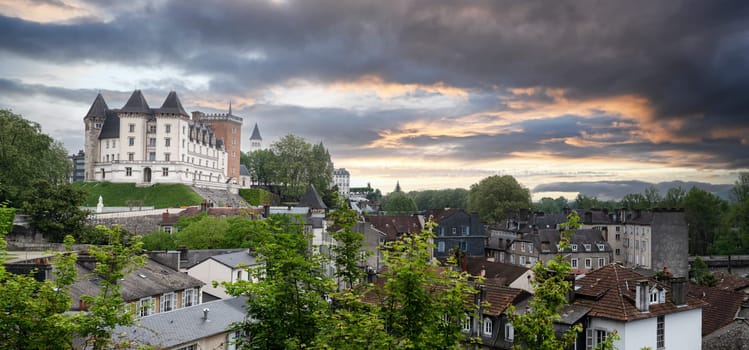 a view of the castle of Pau in France