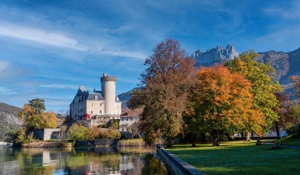 a Castle of Duingt, near the lake of Annecy, France