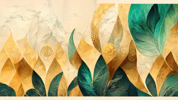 Modern Art nouveau abstract Background. Generative Artificial Intelligence ai illustration.