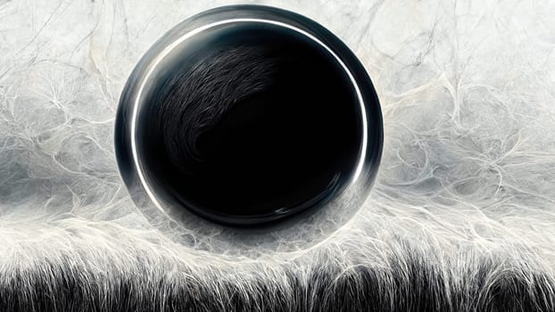 Modern artificial generated waves in black, grey and white.