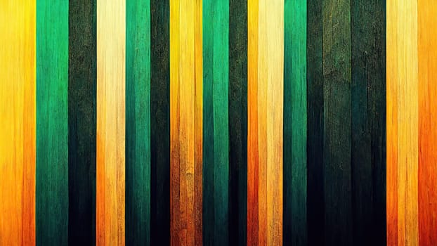 Generated Artificial stripes in green and orange as abstract background