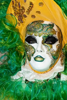 Venice, Italy - February 7 2018 - The Masks of carnival 2018. The Carnival of Venice (Italian: Carnevale di Venezia) is an annual festival held in Venice, Italy. The Carnival ends with the Christian celebration of Lent, forty days before Easter, on Shrove Tuesday (Martedì Grasso or Mardi Gras), the day before Ash Wednesday. The festival is world-famous for its elaborate masks.