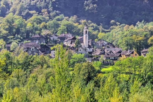 Boschetto in the Maggia Valley, Ticino in Switzerland, Europe