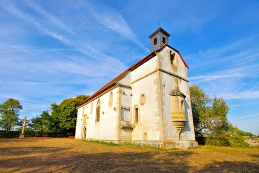 the chapel Kunigundenkapelle near town Aub in Germany